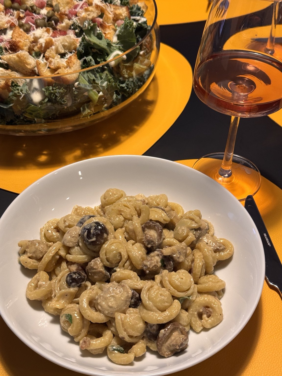 Creamy Orecchiette with Mushrooms