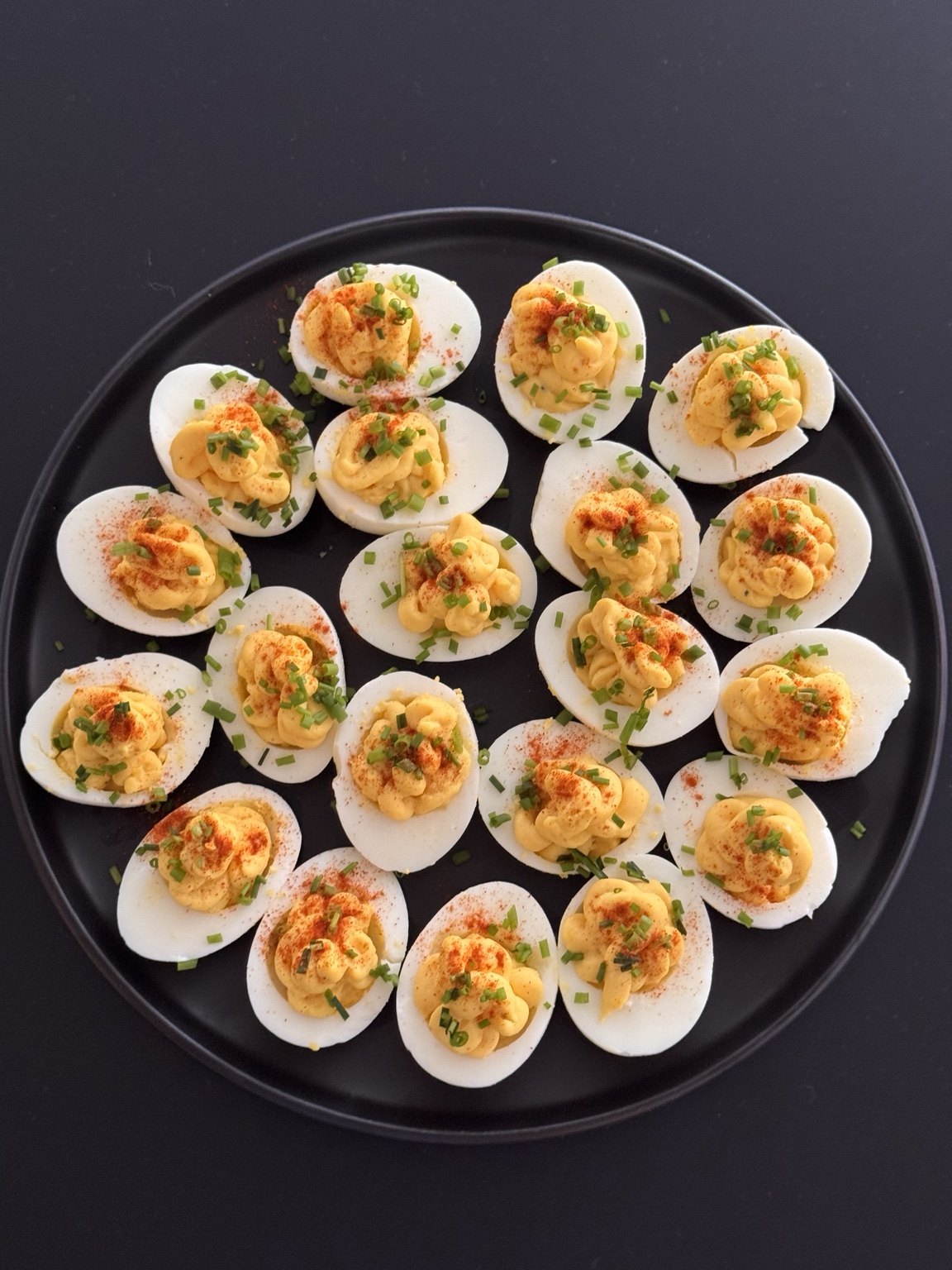 Devilled Eggs with Chives & Paprika
