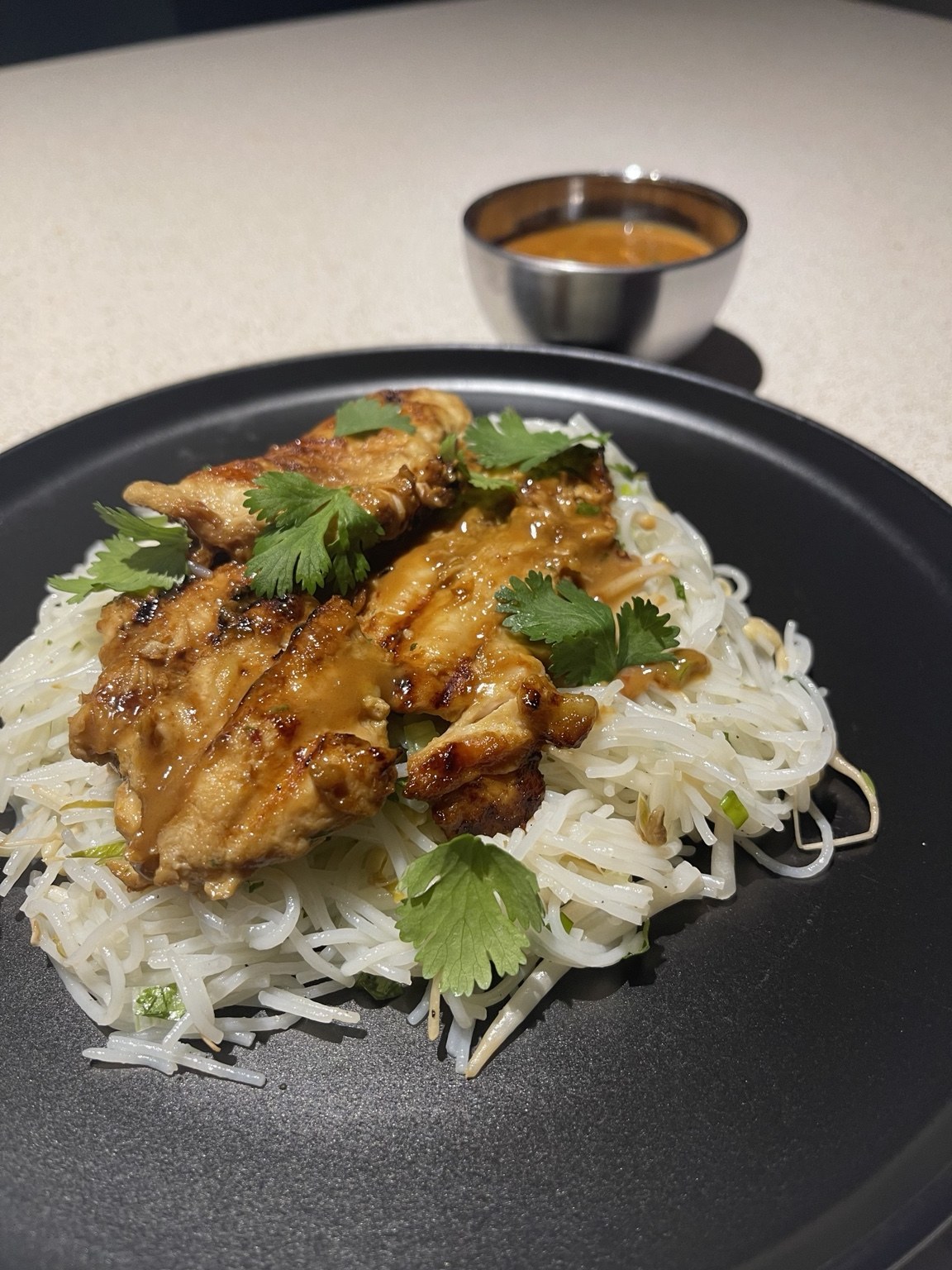 Peanut Chili Chicken Rice Noodles