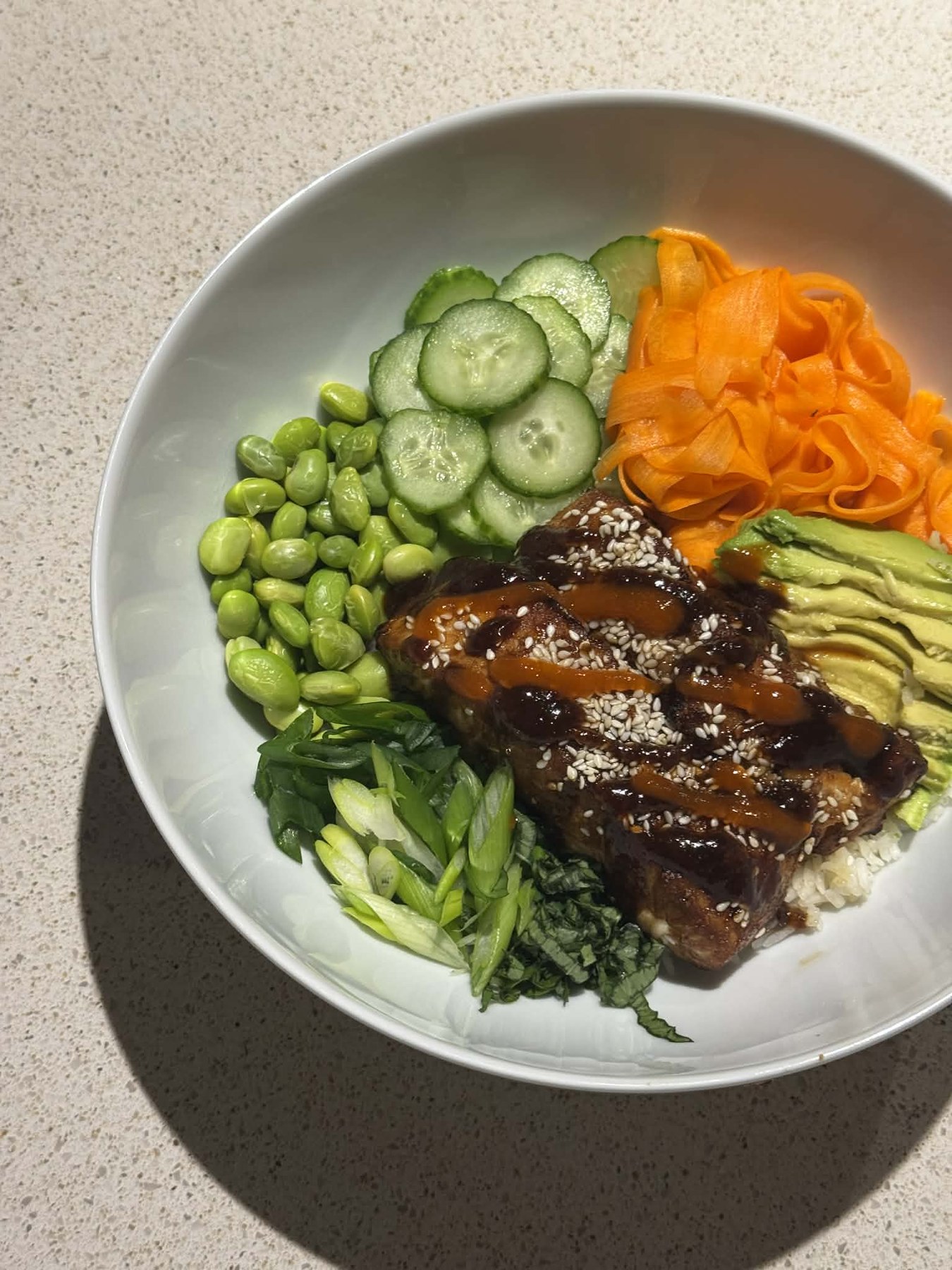 Sticky Salmon Rice Bowl